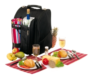 Plecak piknikowy, DIABOLO, czarny/czerwony