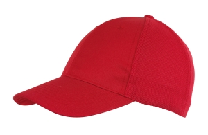6 segmentowa czapka, PITCHER, czerwony