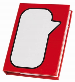 Pudełko na notatki SPEECH BUBBLE, czerwony