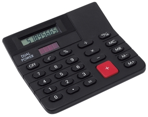 Mini-kalkulator, CORNER, czarny