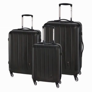 3-częściowy zest. walizek CORK, czarny