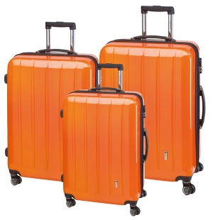 Zestaw walizek na kółkach, LONDON, pomarańczowy