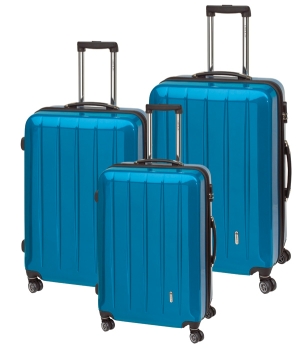 Zestaw walizek na kółkach, LONDON, jasnoniebieski