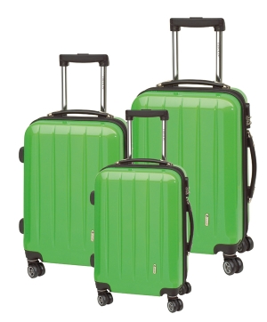 Zestaw walizek na kółkach, LONDON, zielony