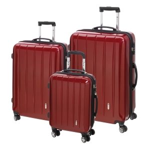 Trzyczęściowy zestaw walizek, LONDON, czerwony