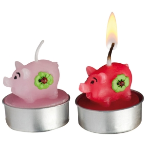 Świeczki w kształcie świnek