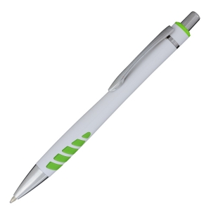 Długopis Vela, zielony/biały 