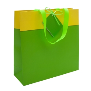 Torba na prezenty, zielony/żółty 