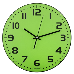 Zegar ścienny Rotundo, zielony 