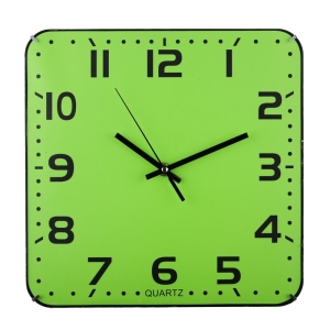 Zegar ścienny Cuadrado, zielony 
