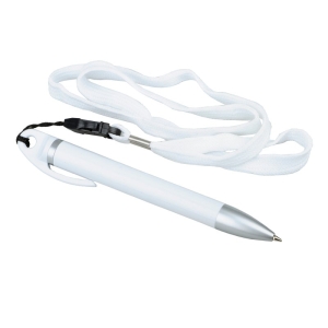 Długopis Lanyard, biały 
